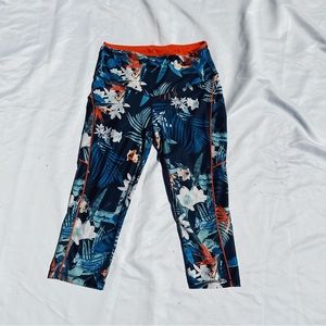 Colorful Crop Floral Leggings
